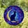 Black Cat Golden Crescent Moon Stained Glass Cosmic Nebula Celestial Vibrant Star Art Stained Glass Suncatcher - 1