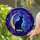 Black Cat Golden Crescent Moon Stained Glass Cosmic Nebula Celestial Vibrant Star Art Stained Glass Suncatcher - 2