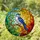 Stained Glass Bird Perched on Branch - Colorful Intricate Jewel Tone Mosaic Art Stained Glass Suncatcher - 1