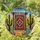 Southwestern Rug Tapestry Saguaro Cactus Desert Mosaic Glowing Tiffany Glass Art Stained Glass Suncatcher - 1
