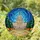 United States Capitol Building Glowing Tiffany Stained Glass Mosaic Pathway Sky Stained Glass Suncatcher - 1