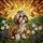 Stained Glass Shih Tzu Dog Brown Cream Fur Butterflies Flowers Hills Sky Jewel Tones Stained Glass Suncatcher - 5