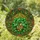 Tiffany Stained Glass Potted Plant Heart Leaves Emerald Green Amber Floral Mosaic Art Stained Glass Suncatcher - 1