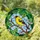 Vibrant Goldfinch Bird Tiffany Stained Glass - Intricate Nature Foliage & Pink Blooms Art Stained Glass Suncatcher - 1