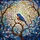 Colorful Bluebird Stained Glass Tiffany Art - Jewel Tone Garden Mosaic Branch Scene Stained Glass Suncatcher - 5