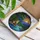 Otter Playing Acoustic Guitar River Mountain Sunset Stained Glass Forest Artwork Stained Glass Suncatcher - 3