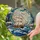 Majestic Tall Ship Billowing Sails Ocean Waves Ethereal Clouds Tiffany Stained Glass Stained Glass Suncatcher - 2