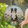 Tri-Color Australian Shepherd Stained Glass Art, Coneflowers, Daisies, Butterflies Gift Stained Glass Suncatcher - 2