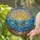 Tiffany Style Stained Glass Ocean Scene - Split View Sun Rays, Marine Life, Coral Reef Decor Stained Glass Suncatcher - 2