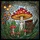 Amanita Muscaria Mushroom Stained Glass Art, Bookshelf, Quill Pen, Toadstool Garden Scene Stained Glass Suncatcher - 5
