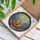 Orange Mer-cat Sleeping Underwater Reef Stained Glass - Glowing Jewel Tones Design Stained Glass Suncatcher - 3
