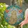 Fluffy Persian Cat Tiffany Style Stained Glass Mosaic with Peach & Lavender Blossoms Stained Glass Suncatcher - 2