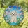 Bichon Frise Puppy Coca Tiffany Stained Glass Wildflower Butterfly Mosaic Sky Art Stained Glass Suncatcher - 1