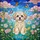Bichon Frise Puppy Coca Tiffany Stained Glass Wildflower Butterfly Mosaic Sky Art Stained Glass Suncatcher - 5