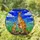 Tiffany Stained Glass Adult Kangaroo Joey Amber Orange Blue Sky Green Reeds Mosaic Stained Glass Suncatcher - 1