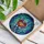 Stained Glass Heart Rock and Roll Hand Gesture, Etched 'HEART', Glowing Swirling Mosaic Patterns Stained Glass Suncatcher - 3