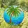 Tiffany Stained Glass Palm Tree Ocean Coastal Landscape - Tropical Jewel Tone Gift Stained Glass Suncatcher - 1