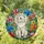 Intricate Tiffany Style Scottish Fold Cat Stained Glass Floral Garden Mosaic Stained Glass Suncatcher - 1