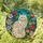 Intricate Tiffany Style Persian Cat Stained Glass Garden Flowers Colorful Jewel Tone Art Stained Glass Suncatcher - 1