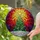 Christmas Tree Golden Star Ornaments Snowy Ground - Festive Holiday Christmas Gift Stained Glass Suncatcher - 2