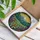 Mountain Meadow Wildflower Stained Glass Art - Golden Sun Teal Mountains Tiffany Style Stained Glass Suncatcher - 3