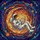 Astronaut Reading on Crescent Moon Tiffany Style Stained Glass Cosmic Nebula Stars Stained Glass Suncatcher - 5