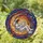 Astronaut Reading on Crescent Moon Tiffany Style Stained Glass Cosmic Nebula Stars Stained Glass Suncatcher - 1