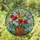 Stained Glass Tiffany Style Floral Basket Bouquet Blooming Poppies Daisies Garden Art Stained Glass Suncatcher - 1