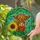 Highland Cow Calf Sunflower Stained Glass Art - Tiffany Style Farm Decor Present Stained Glass Suncatcher - 2