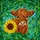 Highland Cow Calf Sunflower Stained Glass Art - Tiffany Style Farm Decor Present Stained Glass Suncatcher - 5
