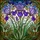 Stained Glass Irises Tiffany Style Art with 'Nancy' Name - Jewel Tone Floral Gift For Her Stained Glass Suncatcher - 5