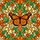 Monarch Butterfly Tiffany Stained Glass Flowers Leaves Mosaic Orange Black Green Yellow Stained Glass Suncatcher - 5