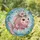 Tiffany Stained Glass Cartoon Chubby Fish Pink Gold Flower Ornate Fins Swirling Water Bubbles Stained Glass Suncatcher - 1