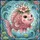 Tiffany Stained Glass Cartoon Chubby Fish Pink Gold Flower Ornate Fins Swirling Water Bubbles Stained Glass Suncatcher - 5