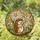 Hedgehog Daisy Tiffany Glass Stained Art - Detailed Mosaic Folk Animal Garden Home Decor Stained Glass Suncatcher - 1