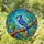 Blue Jay Stained Glass Mosaic - Berries, Foliage, Tiffany Jewel Tones Stained Glass Suncatcher - 1