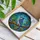 Blue Jay Stained Glass Mosaic - Berries, Foliage, Tiffany Jewel Tones Stained Glass Suncatcher - 3