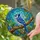 Blue Jay Stained Glass Mosaic - Berries, Foliage, Tiffany Jewel Tones Stained Glass Suncatcher - 2