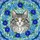 Grey White Tabby Cat Head Blue Flower Green Leaf Tiffany Glass Art - Cat Lover Gift Stained Glass Suncatcher - 5