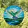 Majestic Dove Stained Glass Art - Tiffany Style Emerald Teal Green Mosaic Window Panel Stained Glass Suncatcher - 1