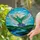 Majestic Dove Stained Glass Art - Tiffany Style Emerald Teal Green Mosaic Window Panel Stained Glass Suncatcher - 2