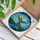 Majestic Dove Stained Glass Art - Tiffany Style Emerald Teal Green Mosaic Window Panel Stained Glass Suncatcher - 3