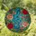 Glowing Blue Treble Clef Roses Butterflies Tiffany Stained Glass Intricate Mosaic Stained Glass Suncatcher - 1