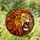 Roaring Lion Face Stained Glass Art with Jewel Tone Mane & Intricate Mosaic Background Stained Glass Suncatcher - 1