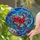 Red Octopus Stained Glass - Underwater Ocean Life Tiffany Style Jewel Tones Art Stained Glass Suncatcher - 2