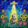 Grey Opossum Abducted by UFO, Stained Glass Tiffany Style Art, Cosmic Night Sky, Flowers Stained Glass Suncatcher - 5