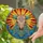 Tiffany Inspired Stained Glass Ornate Bovine Skull Floral Mandala Suncatcher Home Decor Stained Glass Suncatcher - 2