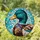 Colorful Duck Head Stained Glass, Orange Beak & Blue Eye - Tiffany Teal Mosaic Art Gift Stained Glass Suncatcher - 1