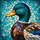 Colorful Duck Head Stained Glass, Orange Beak & Blue Eye - Tiffany Teal Mosaic Art Gift Stained Glass Suncatcher - 5