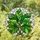 Tiffany Style Stained Glass Jewel Tone Veined Green Leaves White Mosaic Home Decor Stained Glass Suncatcher - 1